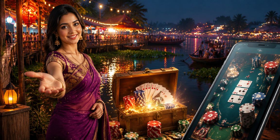 কুমিল্লায় রাতের বাজারে পোকার গেমের দৃশ্য